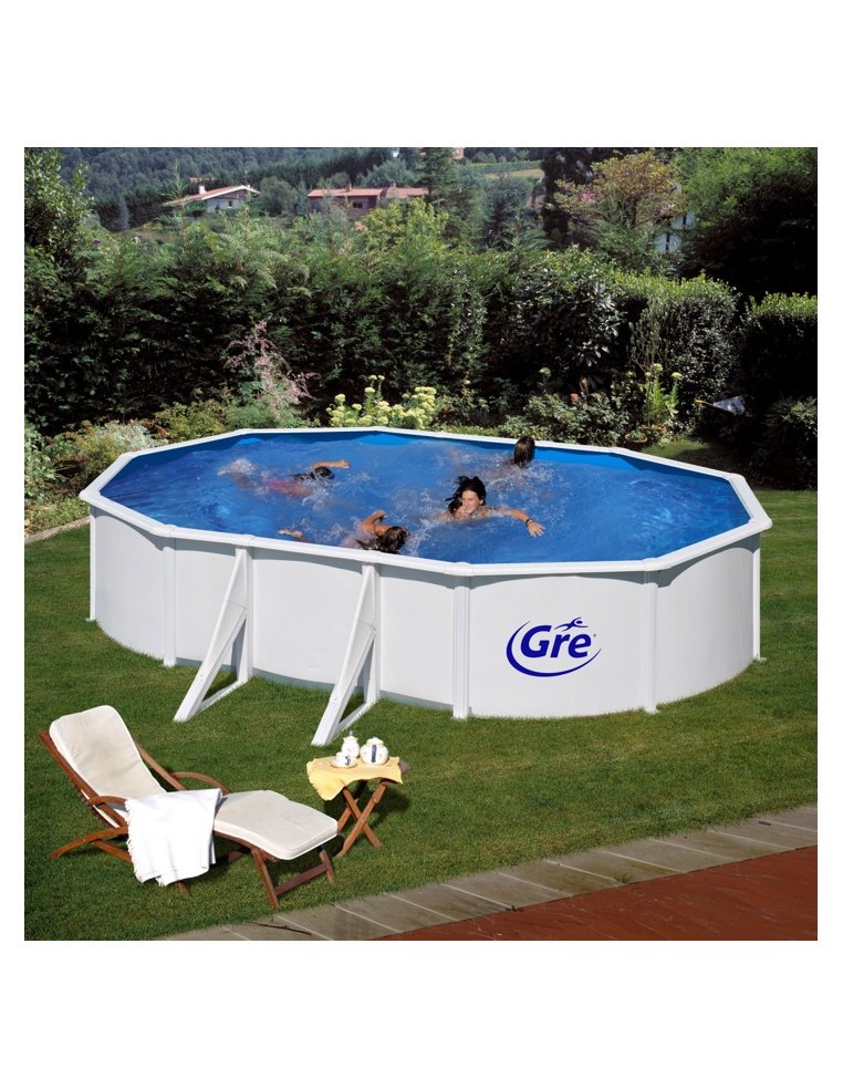 Piscine hors-sol en acier - L.500 x l.300 cm - Gré Gré Piscine