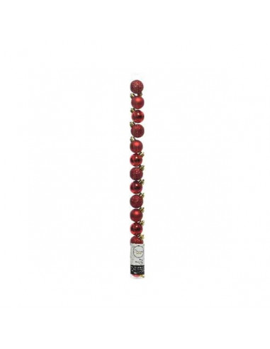 Pack de 14 mini-boules - Rouge Kaemingk BV Décoration Noël Tradition