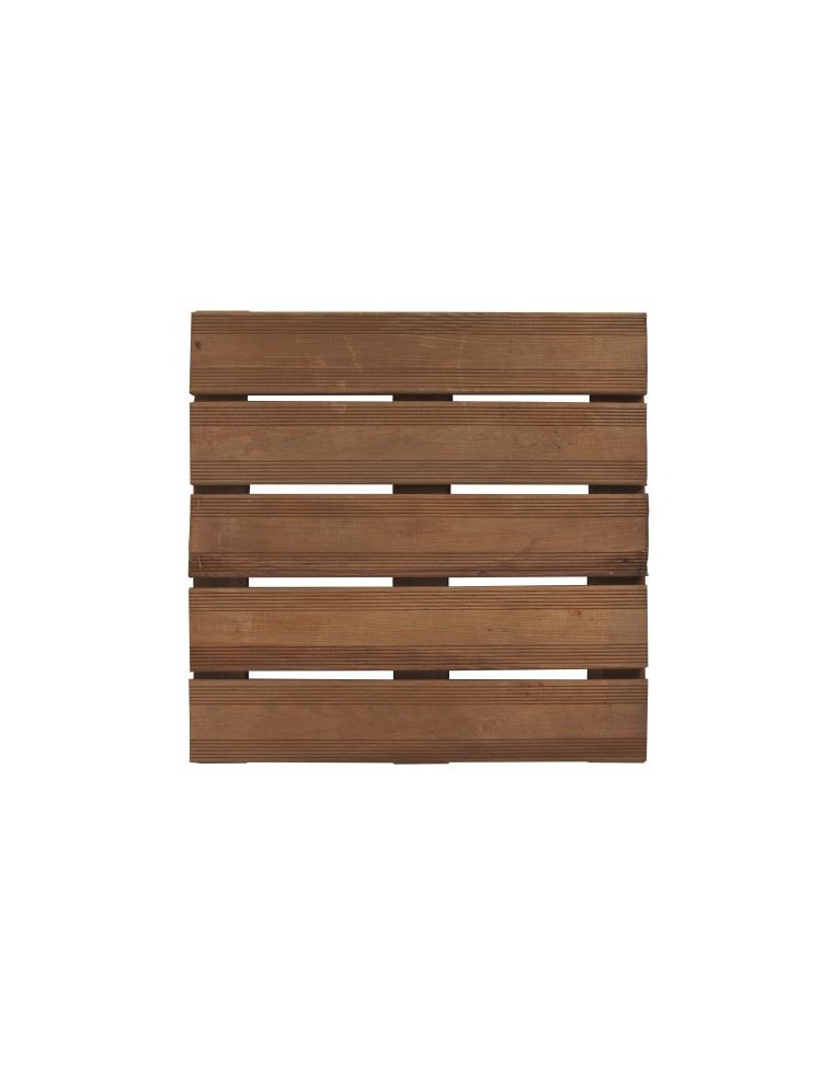 Dalle Caillebotis en bois Bolénia marron 50x50x3 cm - Forest Style Forest Style Dalle et caillebotis