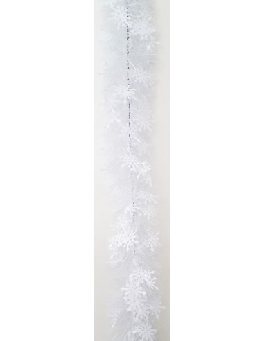 Guirlande blanche & Flocons de neige blanc  Décoration Noël Nature