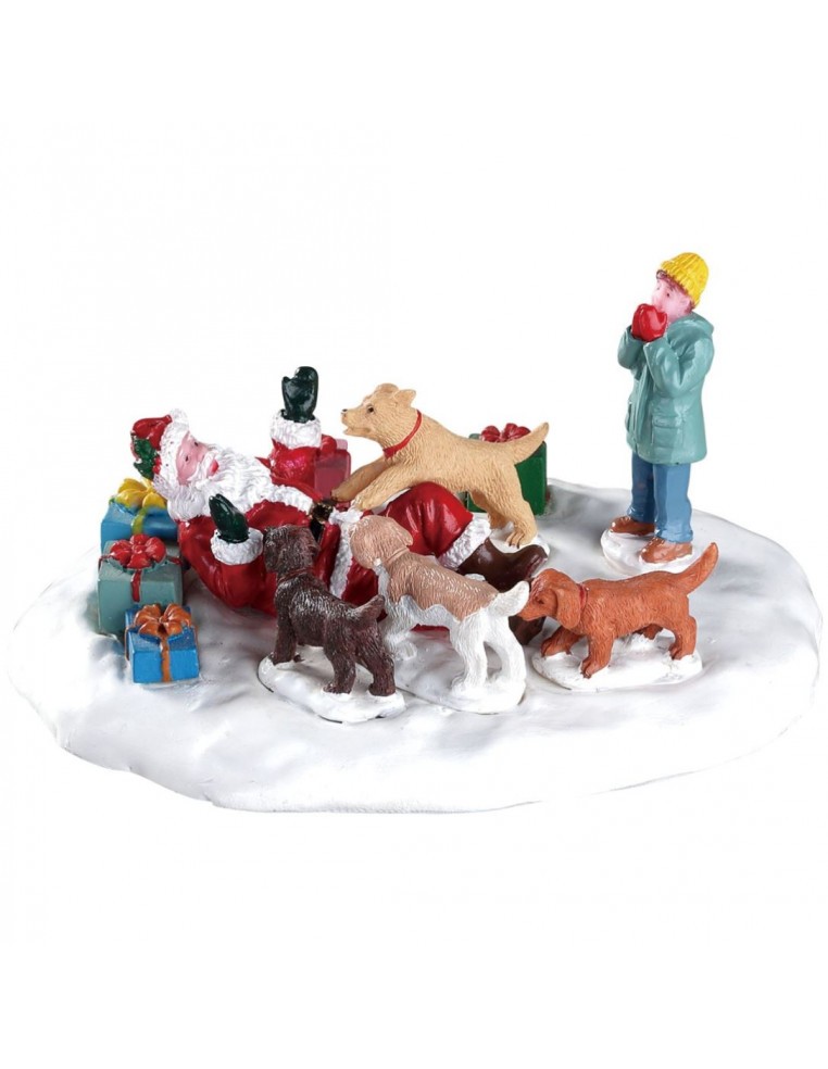 Lemax - Les chiots du Père-Noël LEMAX Village animé