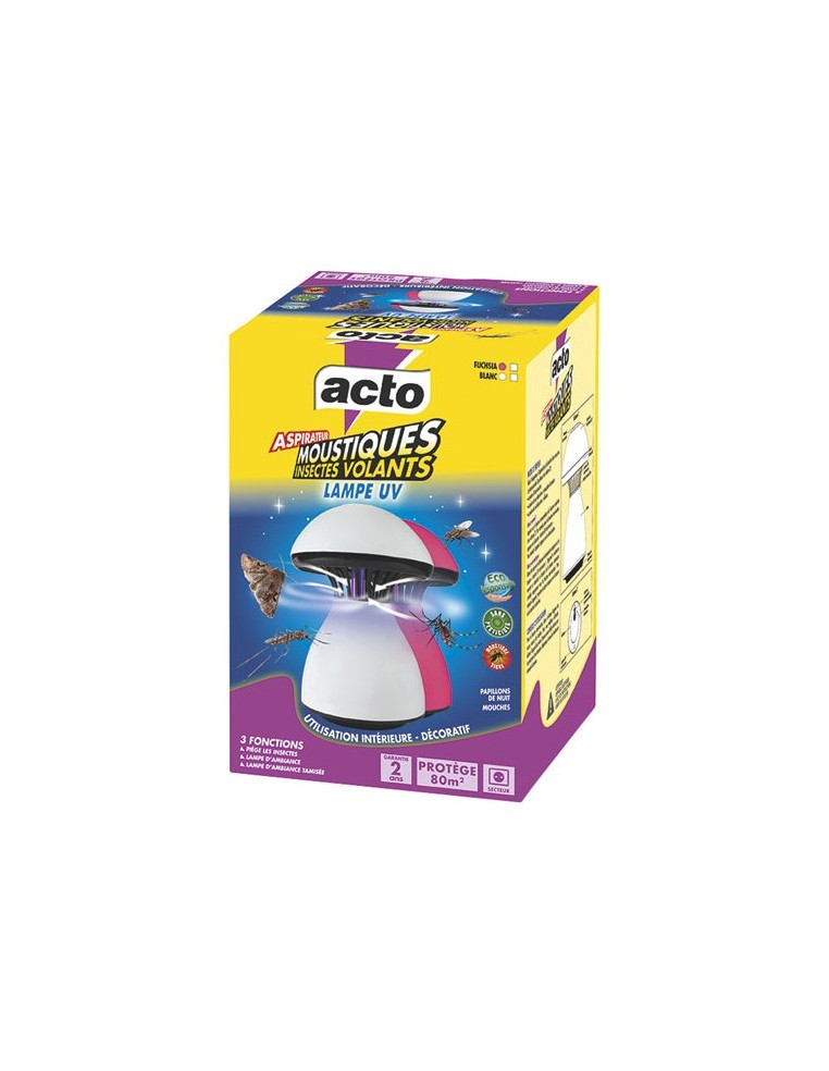 Aspirateur moustiques insectes volants lampe UV Acto Anti-nuisible naturel