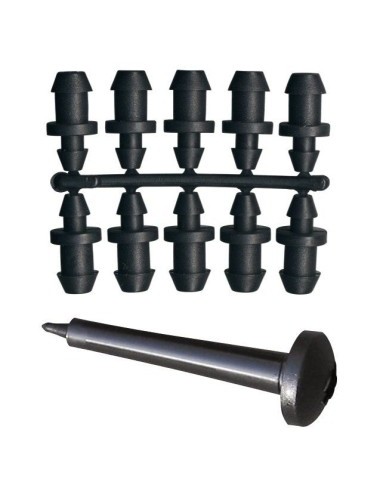 Bouchon cannelé Ø6mm + poinçon Aquaflow Goutte à goutte