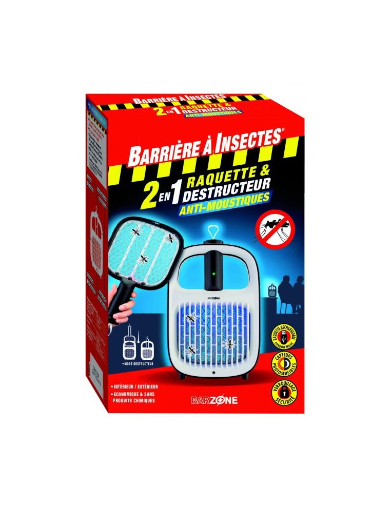 Raquette et destructeur anti-moustique 2 en 1  Anti-nuisible naturel