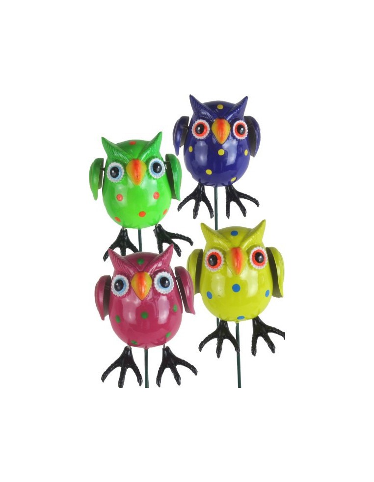 Pique "Chouettes assorties" Five Oaks Sujet de décoration à poser