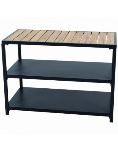 Desserte bi-matière - L.102 cm Jardiland Accessoires barbecue et plancha