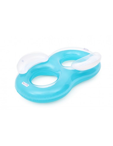Bouée 2 Places Ronde + Dossier Double Ring 188X117CM - Bestway BestWay Baignade et jeu de piscine