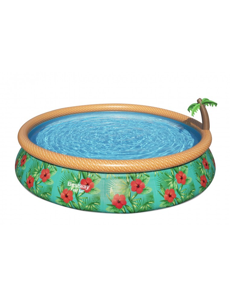 Piscine autoportante - Fast Set Motif Tropical - Ø 457 x H.84 cm - Bestway BestWay Piscine