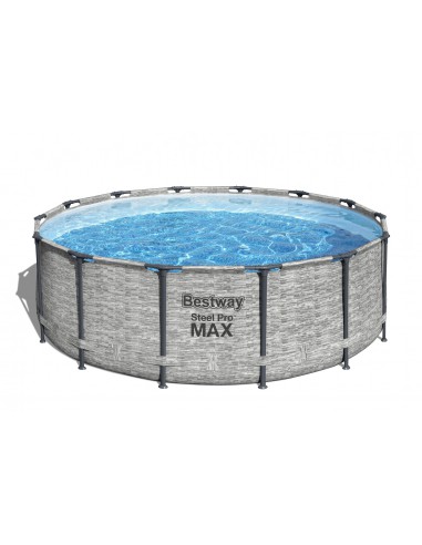 Kit Piscine Ronde Motif Pierre - Ø 427 x H.122 cm - Bestway BestWay Piscines