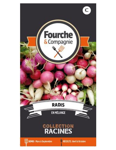 Graines de Radis en Mélange - Fourche & Compagnie Fourche & Compagnie Graines du potager