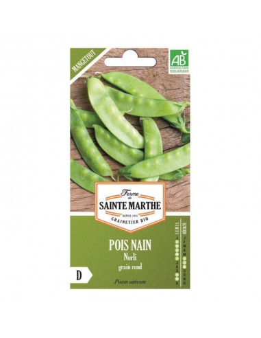 Graines de Pois Gourmand Nain Norli 80G Bio - Sainte Marthe La Ferme Sainte Marthe Graines du potager