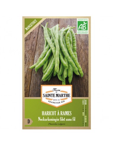 Haricot Vert à Rames Neckarkoningin 80G Bio - Saint Marthe La Ferme Sainte Marthe Graines du potager