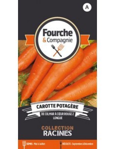 Carotte Potagère De Colmar à Cœur Rouge - Fourche & Compagnie Fourche & Compagnie Graines du potager