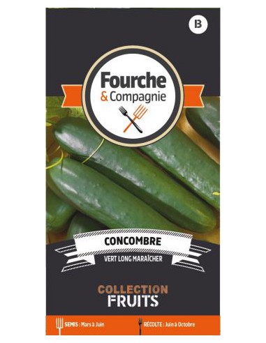 Concombre Vert Long Maraicher - Fourche & Compagnie Fourche & Compagnie Graines du potager