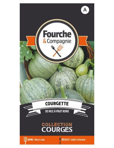 Courgette De Nice à Fruit Rond - Fourche & Compagnie Fourche & Compagnie Graines du potager