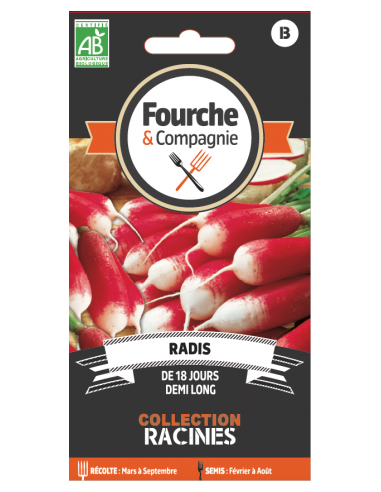 Graines de Radis De 18 Jours Bio - Fourche & Compagnie Fourche & Compagnie Graines du potager