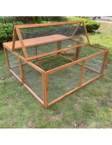 Enclos Bois Romeo L.120 x l.120 x H.48 cm  Clapier
