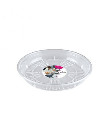 Soucoupe ronde transparente 16 Elho Soucoupe pour pot et bac en plastique