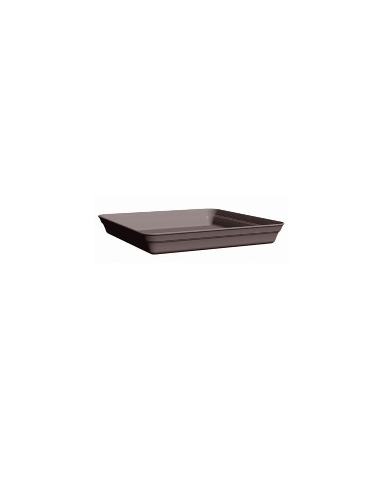 Soucoupe carré pour pot Roméo 39 - Taupe Poétic Jardin Soucoupe pour pot et bac en plastique