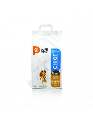 Croquettes volaille chiot moyennes et grandes races 5kg - PURE FAMILY