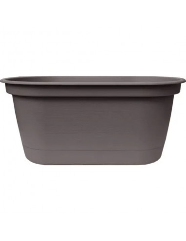 Jardinière Autonome 60cm + Soucoupe Clipsée Taupe - 12 L - ECLOZ ECLOZ Jardinière en plastique