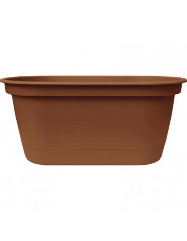 Jardinière Autonome 60cm + Soucoupe Clipsée Terre Cuite - 12 L - ECLOZ ECLOZ Jardinière en plastique