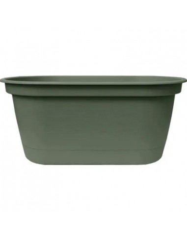 Jardinière Autonome 60cm + Soucoupe Clipsée Kaki - 12 L - ECLOZ ECLOZ Jardinière en plastique