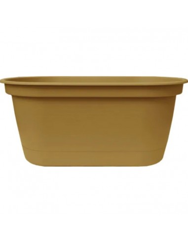 Jardinière Autonome 60cm + Soucoupe Clipsée Havane - 12 L - ECLOZ ECLOZ Jardinière en plastique