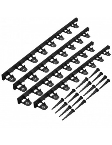 Bordures à gazon 100cm Lot de 4 + 16 Ancres - Ubbink Ubbink Bordures