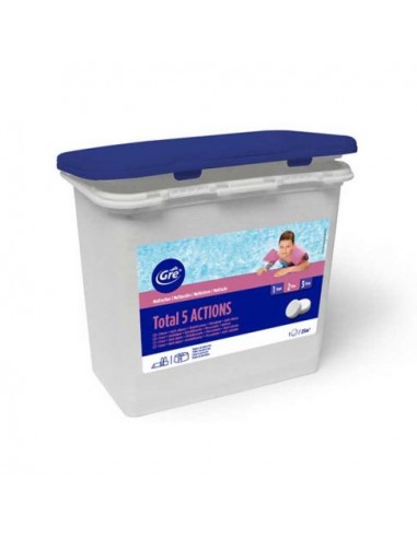 Total 5 Actions Traitement pour Piscine 1KG - Gré Gré Produit d'entretien piscine