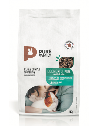 Aliment Complet Cochon d'Inde 1Kg - Pure Family Pure Family Aliment complet