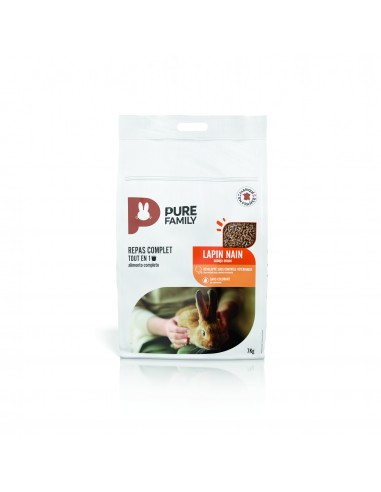 Aliment Complet Lapin nain 7Kg - Pure Family Pure Family Aliment complet