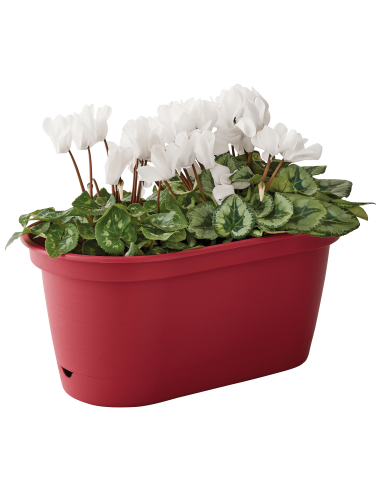 Jardinière en plastique Autonome 40cm + Soucoupe Clipsée rose - 7,3 L - ECLOZ ECLOZ Jardinière en plastique