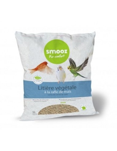 Litière végétal de maïs pour oiseaux 5L- SMOOZ Smooz Hygiène et soin