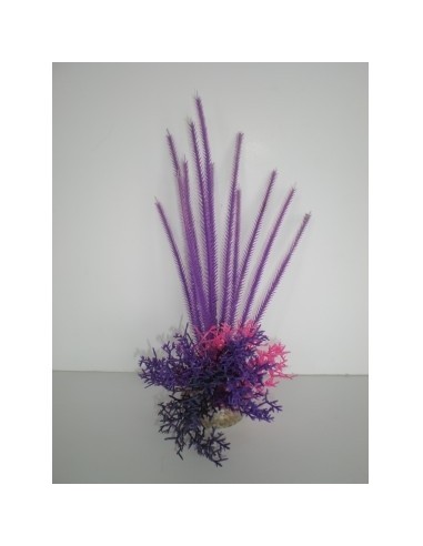 Buisson rond pm violet Labeo Plante artificielle pour aquarium